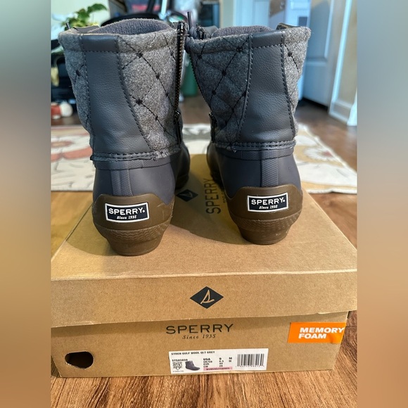 Sperry Women’s Size 9 Syren Gulf Wool Quilt Grey Duck Boots - Picture 8 of 8